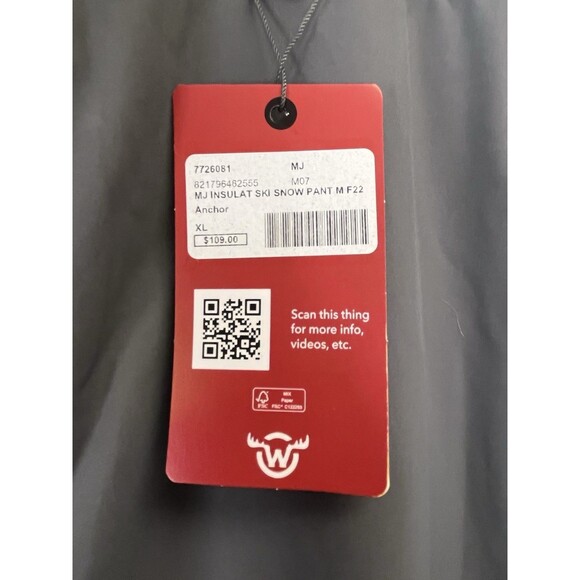 Moosejaw Men's Insulated Ski Pants Gray Snowboarding Winter Outdoor Gear - Picture 8 of 11